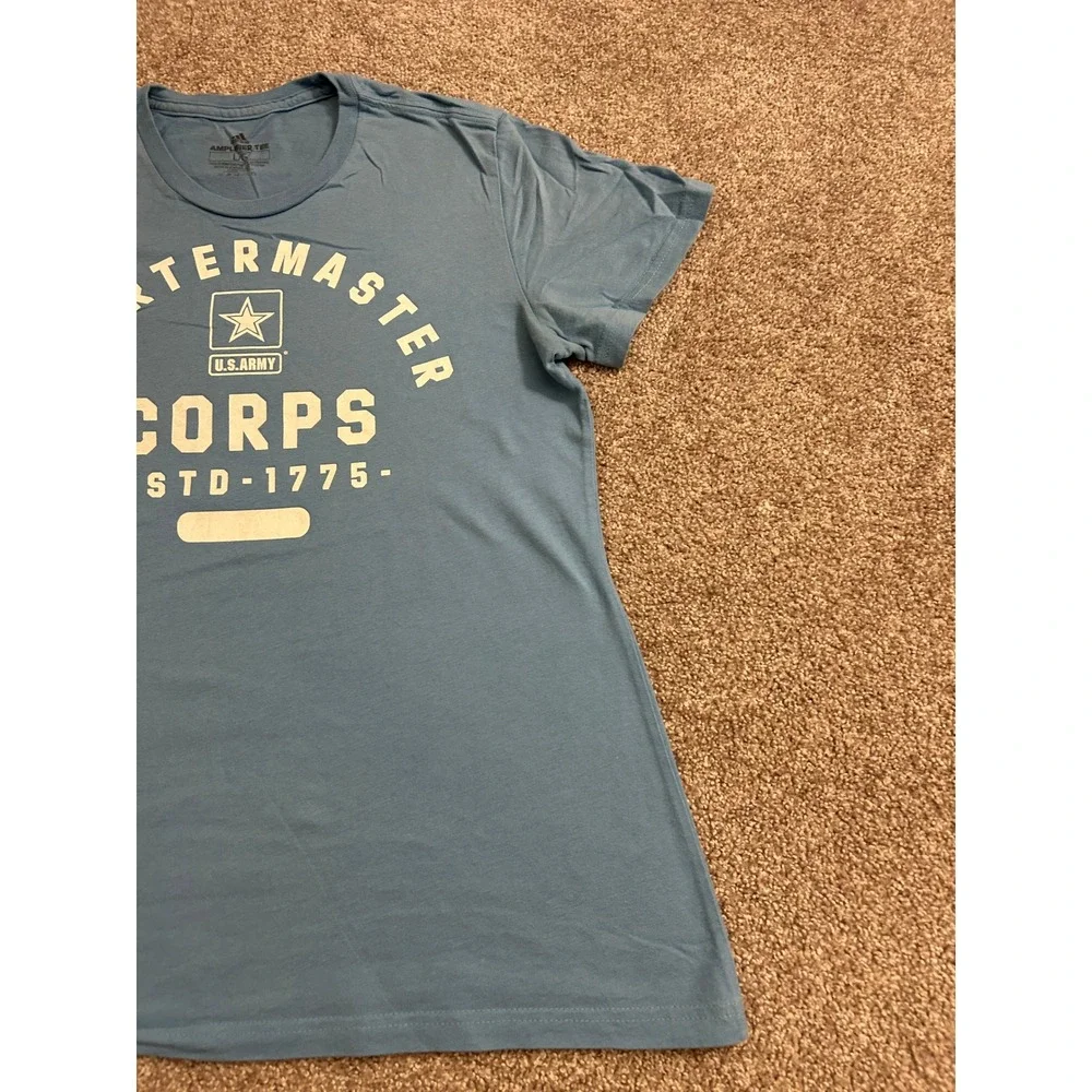 Adidas U.S. Army Quartermaster Corps Tee Mens Large Blue Excellent Graphic Shirt